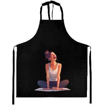Discover Joyful Yoga Moment Meditation Pose Aprons