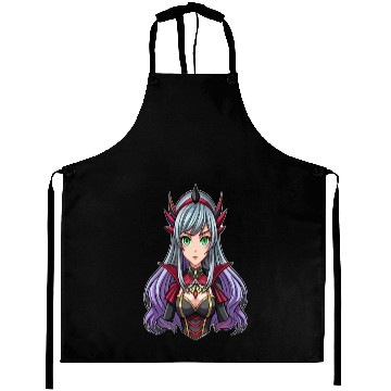 Discover Green Eyes Gothic Anime Girl Aprons