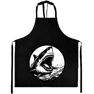 Discover Great White Shark - Ocean Shark - Shark Lover Aprons