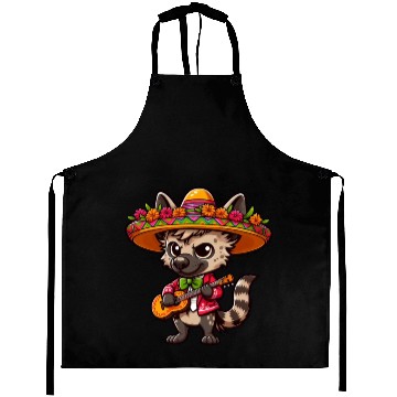 Discover Cinco de Mayo Hyena Mariachi Guitar Aprons