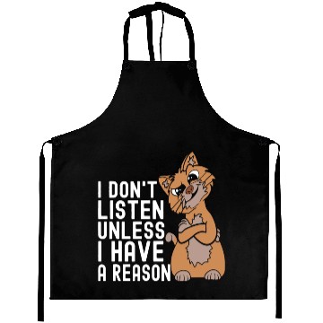 Discover Sassy Ginger Cat Funny Cat Owner Aprons