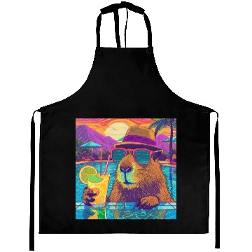 Discover Capybara on vacation sipping on Lemonade Aprons