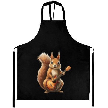 Discover A squirrel plays the guitar - funny animal. Aprons