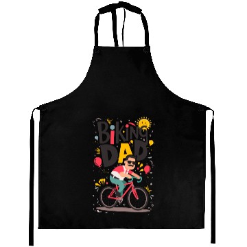 Discover Biking DAD on bicycle - Father's Day Aprons