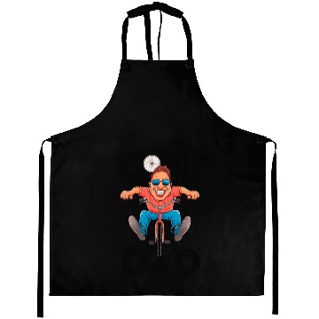 Discover Cool Funny Dad riding bicycle - Father's Day Aprons