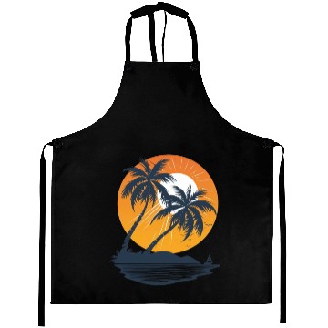 Discover Tropical Sunset Oasis Escape Aprons