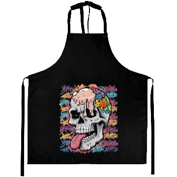 Discover Graffiti style skull Aprons