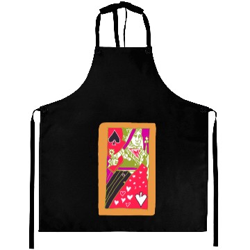 Discover Orange Queen Of Spades Playing Card Aprons