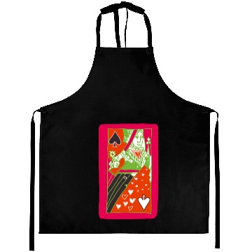 Discover Red Queen Of Spades Playing Card Aprons