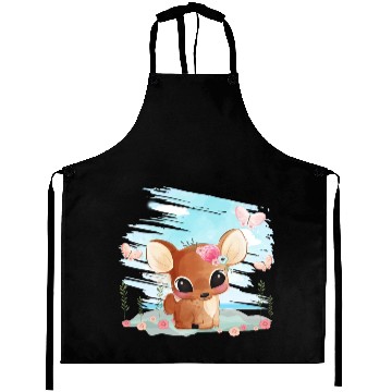 Discover Funny Deer Sitting On Sand At The Beach Aprons
