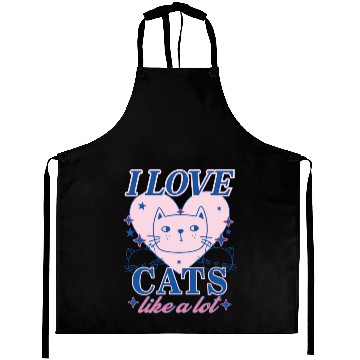 Discover I LOVE CAT, CAT LOVERS Aprons