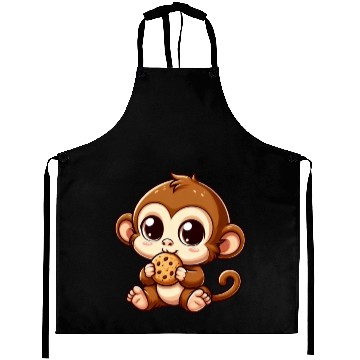 Discover Monkey Chimpanzee Snacking Cookies Aprons