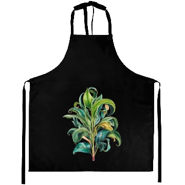 Discover Watercolor Plant Hand Painted Aprons