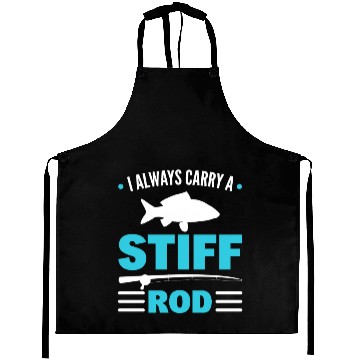 Discover Funny Fishing Rod Fisherman Aprons