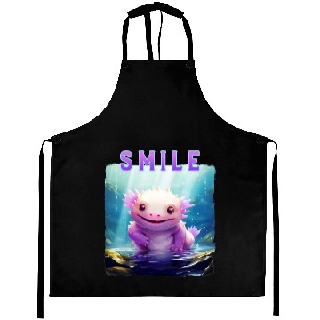 Discover Colorful Smiling Lizard Underwater Aprons
