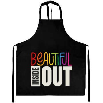 Discover Beautiful Inside Out (black) Aprons