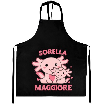 Discover I Will Be Big Sister 2022 For Siblings axolotl Aprons