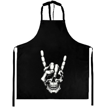 Discover Electric Guitar Skull Rock Horns Aprons