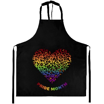 Discover LGBTQ+Pride Month Rainbow Heart Leopard pattern Aprons