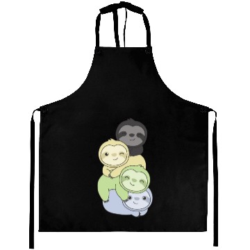 Discover Cassgender Flag Pride Lgbtq Cute Sloth Aprons
