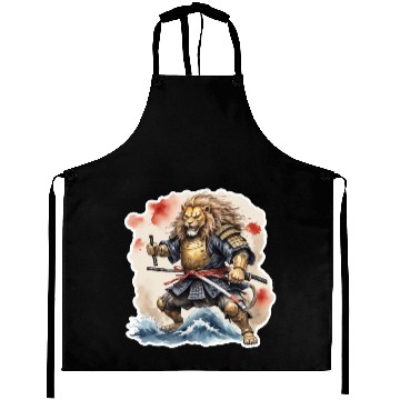 Discover Lion samurai style Aprons