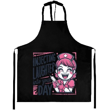Discover Vintage Nurse Injecting Laughter Aprons