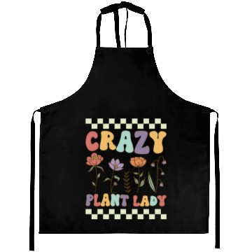 Discover Crazy Plant Lady Groovy Gardening Gardener Woman P Aprons