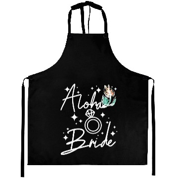 Discover Hawaii Wedding Bride Bridesmaid Aloha bride Aprons