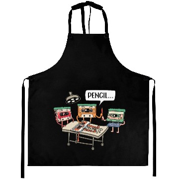 Discover Cassette Tape 80s Music Lover Aprons