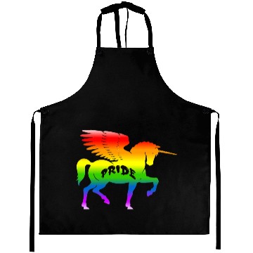 Discover Rainbow pride unicorn Aprons