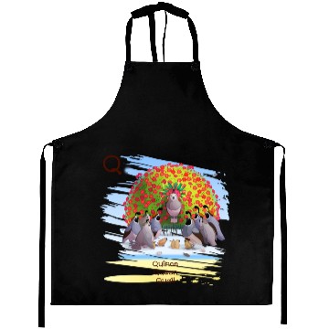 Discover Unique Creative Cute Q Alphabet Quince Queen Quail Aprons