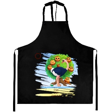 Discover Unique Creative Cute O Alphabet Owl Oak Ostrich Aprons