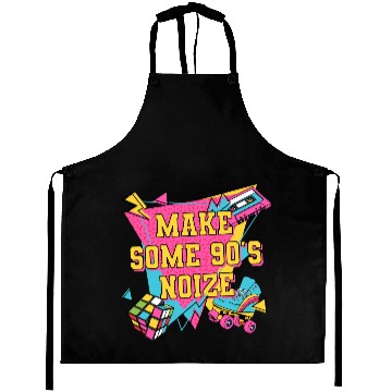 Discover 90s Noize Cool 1990 Chill Retro Vintage Music Aprons