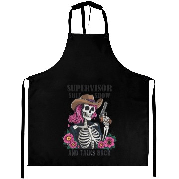 Discover Cool S.h.i.t Show Supervisor Hilarious Vintage Aprons
