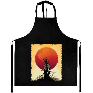 Discover Samurai Japan Fighter Japanese Art Aprons
