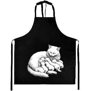 Discover Breastfeeding Mother Cat Aprons