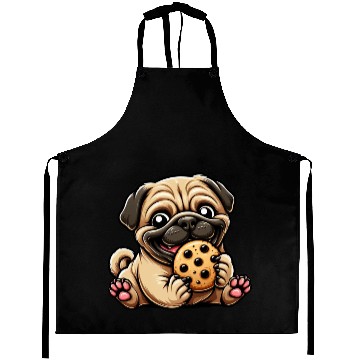 Discover Pug Cookie Sweet Dessert Biscuit Aprons
