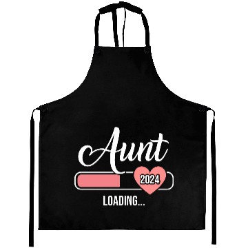 Discover Aunt 2024 loading bar for soon to be auntie Aprons