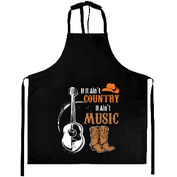 Discover Music Guitar Cowboy Aprons