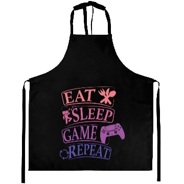 Discover eat sleep game repeat Aprons