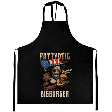 Discover Bigfoot Pattyotic Bigburger Aprons