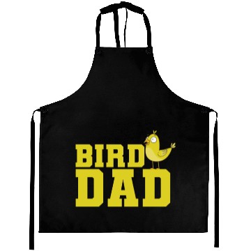 Discover Bird Dad yellow Canary Bird Aprons
