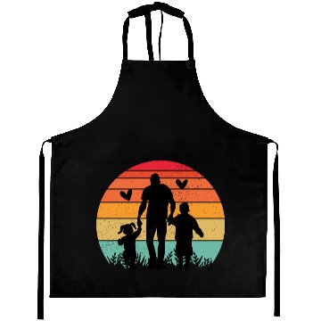 Discover fahers day dady family Aprons