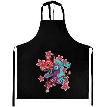 Discover Blue Samurai Deer Spirit Aprons