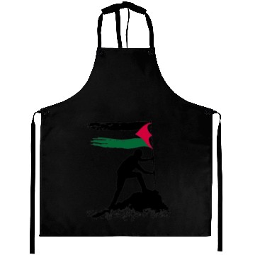 Discover free palestine standing flag silhouette Aprons