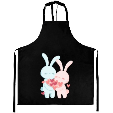 Discover Whimsical Duo: Creative Couple Graphics Design Aprons