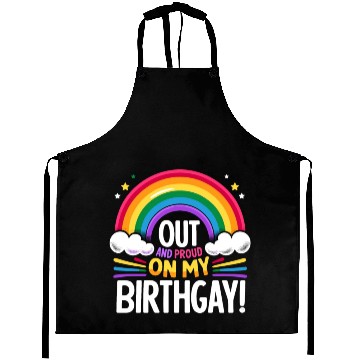 Discover Birthgay Gay Pride Flag Pride Month Equal Rights Aprons