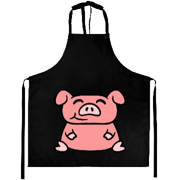 Discover Little cute piggy sit pig piglet fat chubby animal Aprons