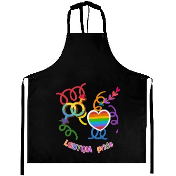 Discover LGBTQIA+ Pride Rainbow Heart Aprons
