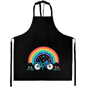 Discover Bicycle and rainbow Aprons